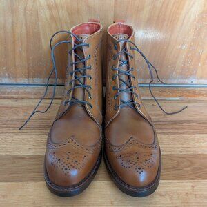 New Allen Edmonds Dalton Wingtip Boots Men Tan